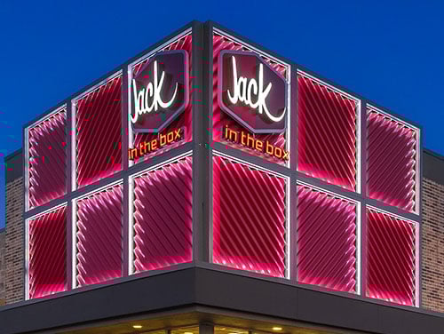 Jack in the Box rooftop siign
