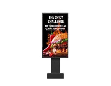 Revolution digital menu board model D10-NC-NS-BK