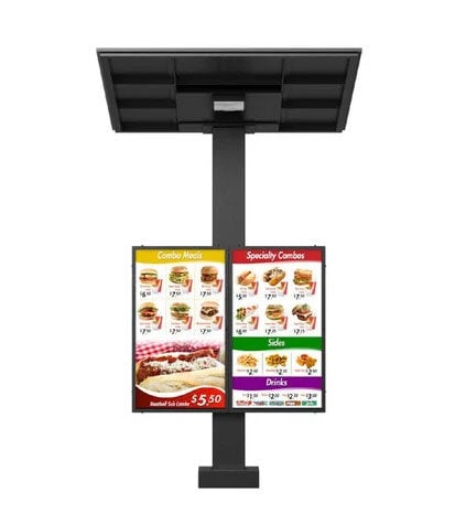 Revolution digital menu board model D20-FC-NS-BK